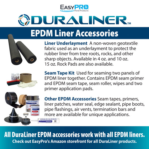 BPL1010 – 10′ x 10′ DuraLiner™ – 45mil EPDM Rubber Pond Liner