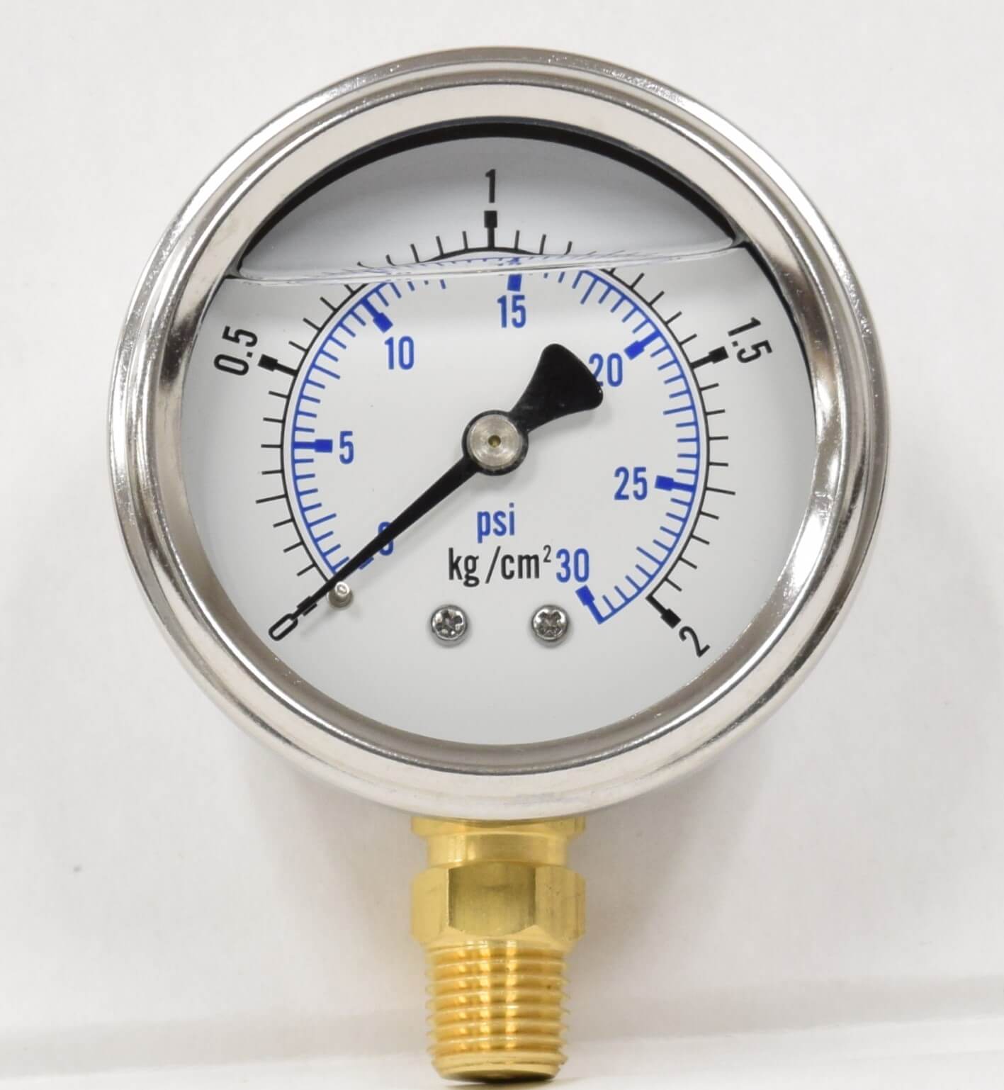 G30L 0-30 PSI liquid filled gauge 1/4" npt