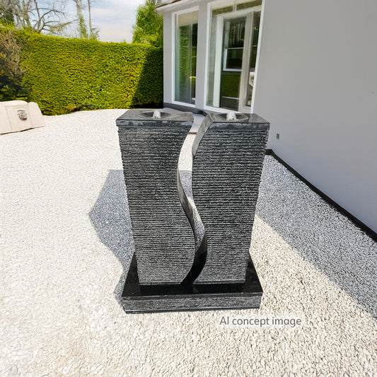HDSDK39K – Tranquil Décor Riverbend Granite Columns Fountain Complete Kit