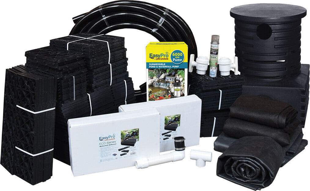 JAF28W Pro-Series™ Just-A-Falls™ Kit – 46″ Spillway (28′ Stream) With PRO-Blox™ & Waterfall Diffuser