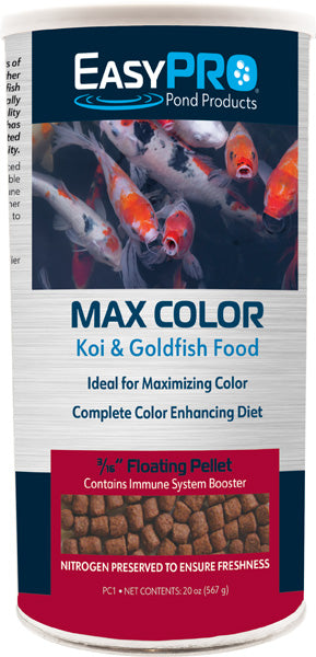 PC1 EasyPro Platinum Koi & Goldfish Food – Max Color – 20oz Canister