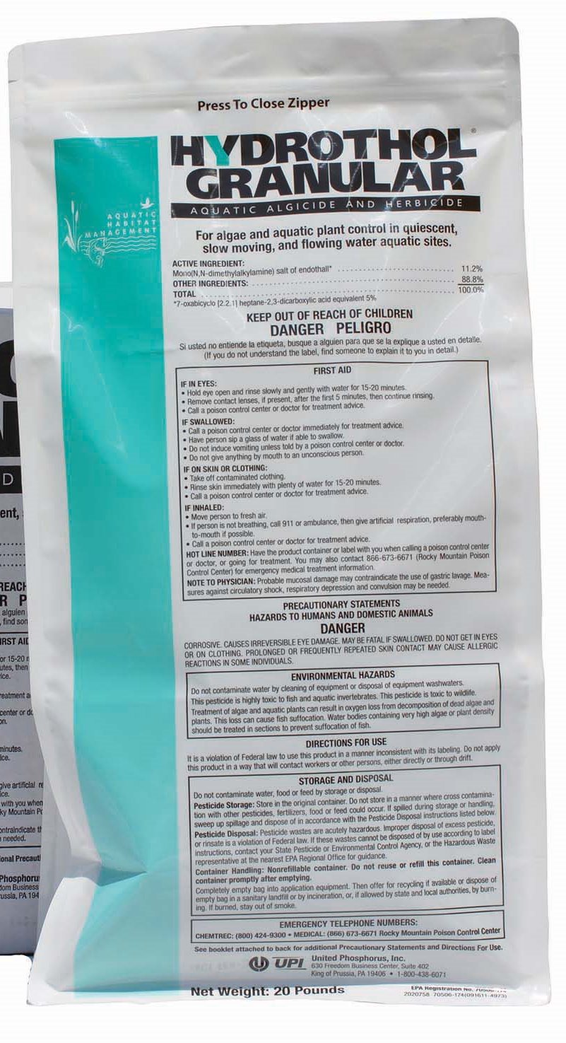 Hydrothol Granular Aquatic Herbicide & Algaecide 20 lb