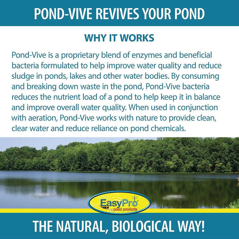 PB25X Lake & Pond-Vive™ Bacteria – 25lb pail – 50ct. 8oz Water Soluble Packs
