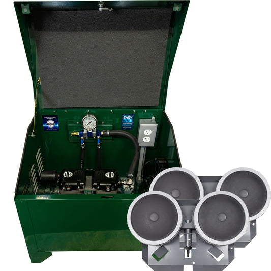 PA65AD Sentinel Deluxe Aeration System for Ponds up to 2 Acres – Complete System Contains Stratus™ SRC 1/2hp Compressor with Sound Shield™, Deluxe 22" Cabinet and Two QS2 Diffusers