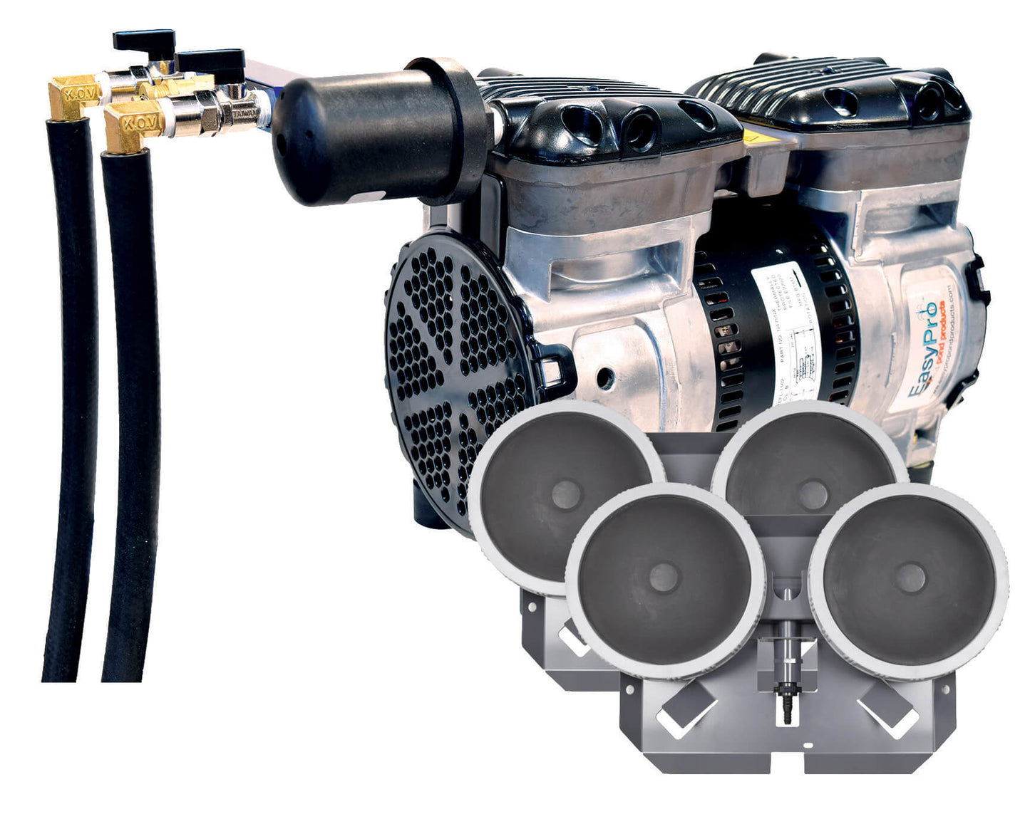 PA65A Rocking Piston Pond Aeration System – 2 outlet 1/2 HP Kit with NO Tubing