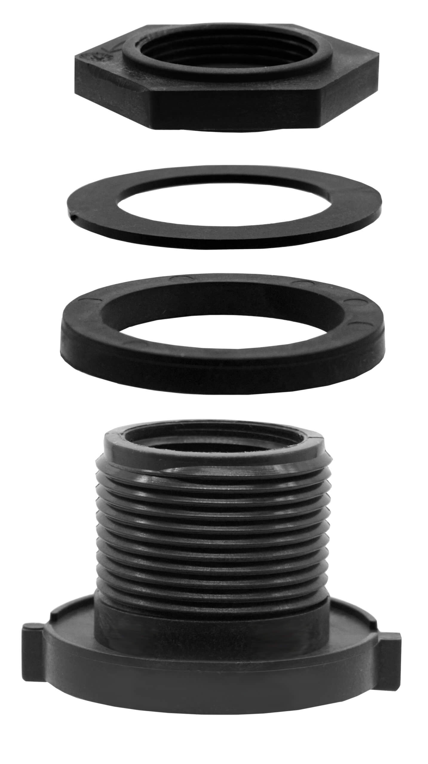 BF100N Heavy Duty Bulkhead Fitting – 1″ (1.75″ hole size)