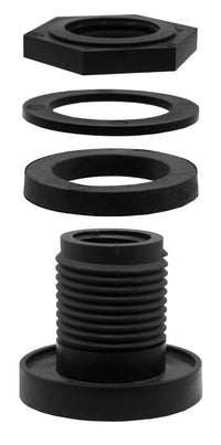 BF50N Heavy Duty Bulkhead Fitting – 1/2″ (1.25″ hole size)