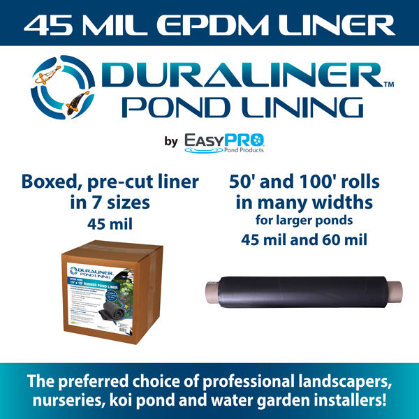 BPL2020 – 20′ x 20′ DuraLiner™ – 45mil EPDM Rubber Pond Liner