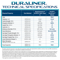RPL45 – DuraLiner™ – 45mil EPDM Rubber Pond Liner – Custom Cut Liner
