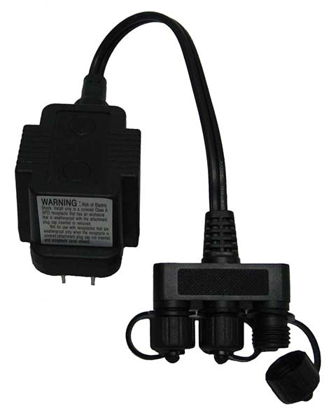 MT10 10 Watt Transformer – 120 volt to 12 volt – with 3 way splitter