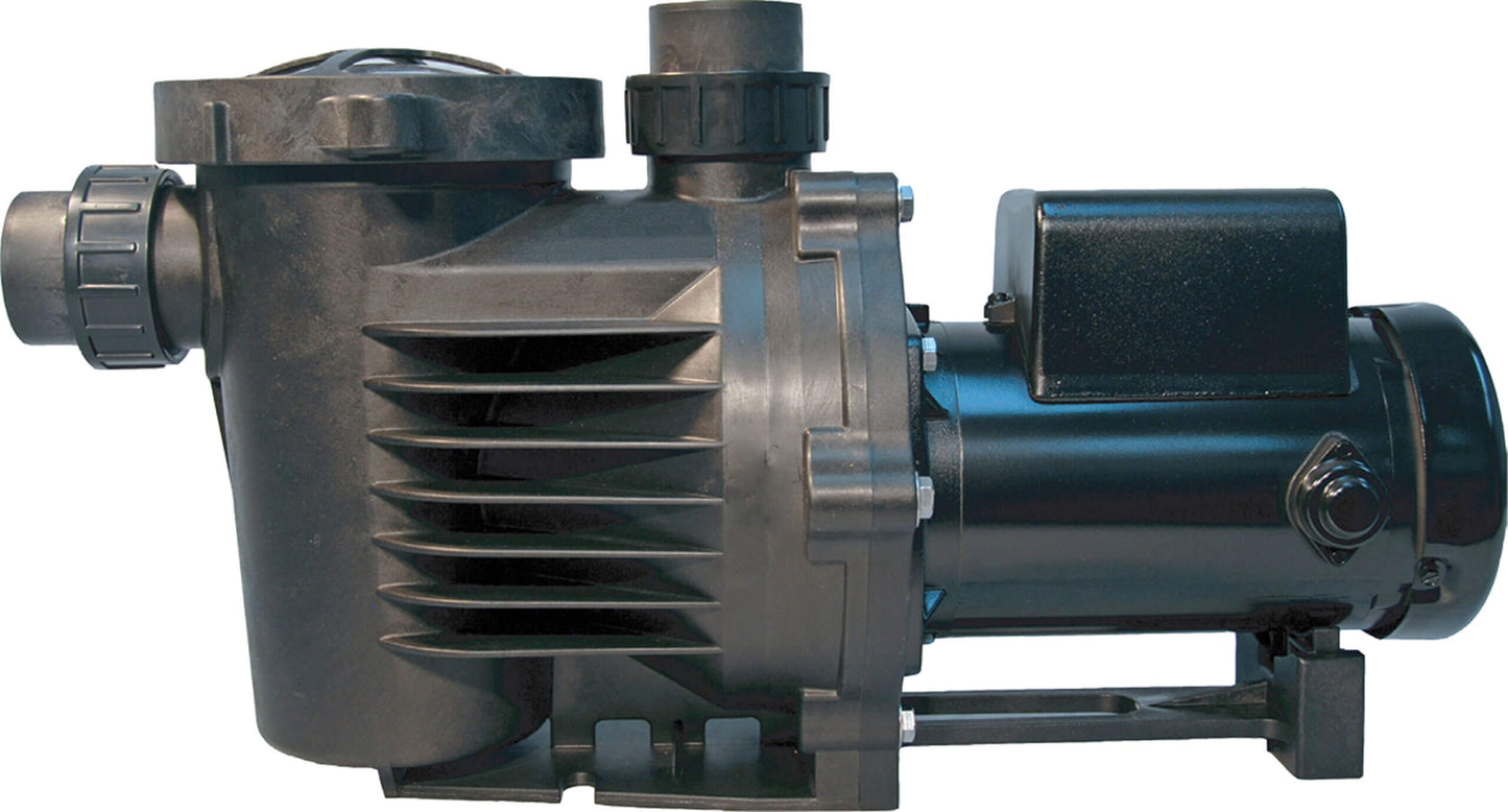 EasyPro EXP4000 4260 GPH 115v self-priming low head external pond pump, side view on white background