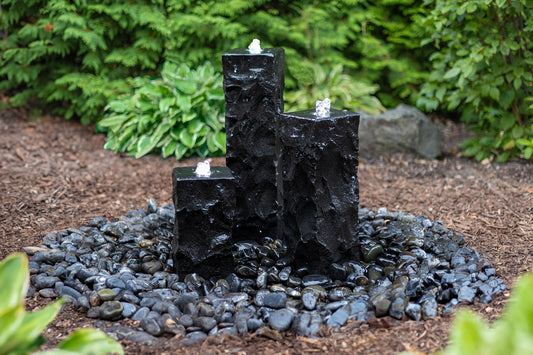 HBC3P – Tranquil Décor Ebony Basalt Fountain – 12″, 18″, 24″