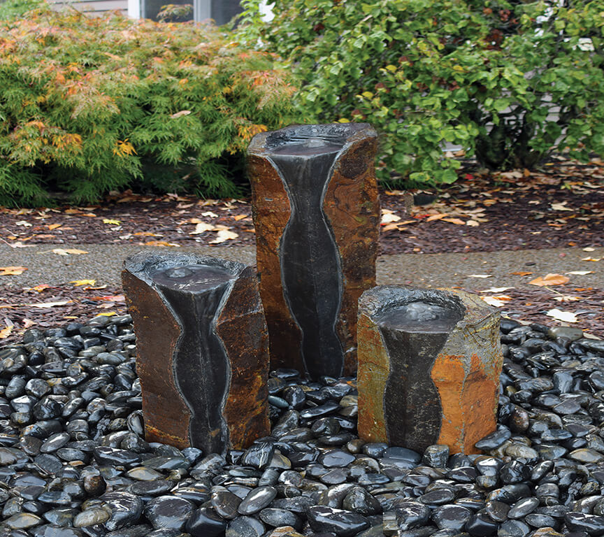 HBML3K Tranquil Décor Modern Basalt Fountain XL Trio Complete Kit