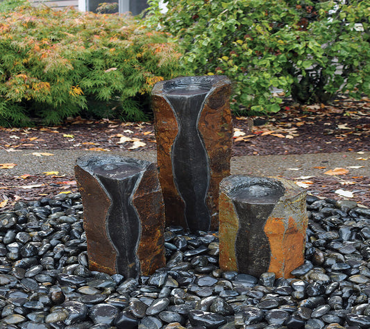 HBML3K Tranquil Décor Modern Basalt Fountain XL Trio Complete Kit