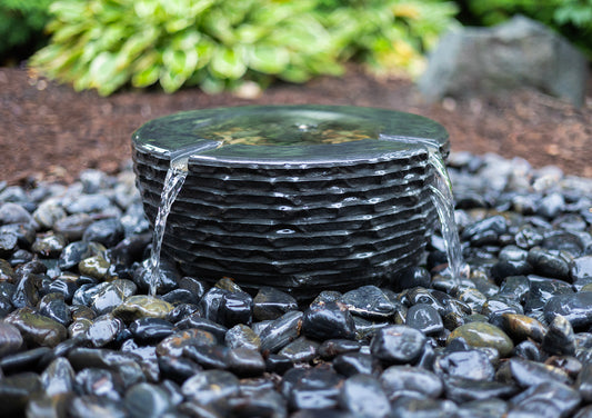 HBO16K – Tranquil Décor Infinity Bowl Basalt Fountain Complete Kit – 16″