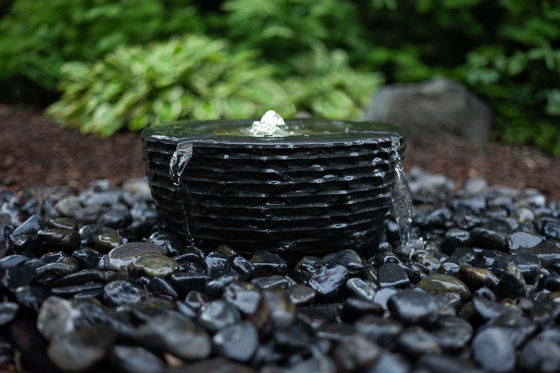 HBO16 – Tranquil Décor Infinity Bowl Basalt Fountain – 16″ – EasyPro