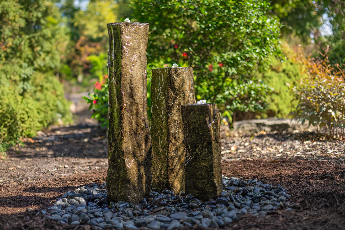 HBR3B Tranquil Décor Medium Polished Top Basalt Three Pack – 14", 20", 27"