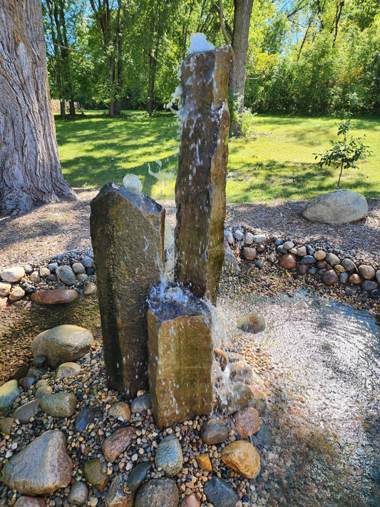 HBR3PKN Tranquil Décor Large Natural Top Basalt Fountains 3′, 5′, and 7′