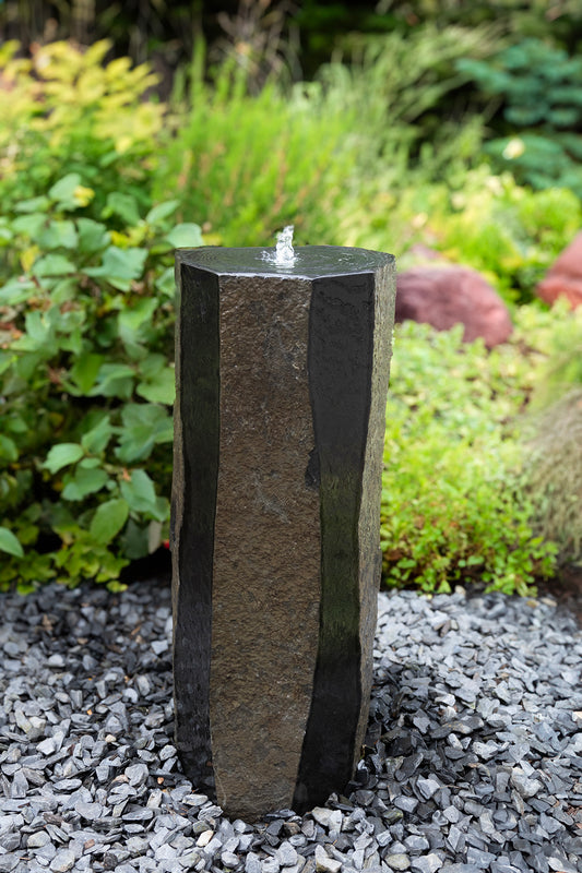 HPS39K Tranquil Décor – Polished Side Basalt Fountain Complete Kit – 39"