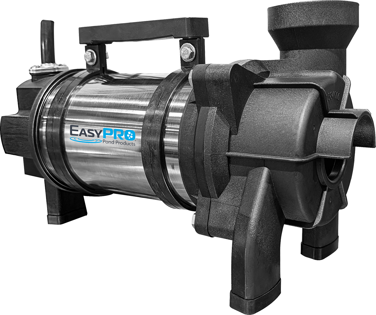 EasyPro HTH stainless steel horizontal submersible pump on transparent background