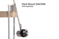 Kasco AquatiClear Water Circulator shown with KACDM dock mount kit for secure installation on a wooden dock