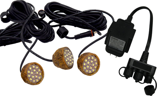 LED2K EasyPro® 3-Pack Compact LED Light Kit with 10 Watt Transformer