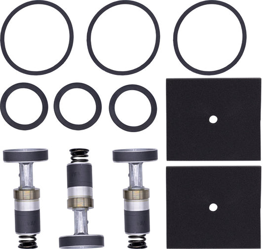ML120RK linear piston compressor repair kit with replacement pistons, seals, gaskets and filter pads for Medo ML120 compressors