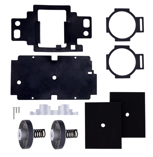 ML200RK linear piston compressor repair kit with replacement plates, gaskets, springs and hardware for Medo ML200 compressors