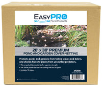 NP2030 3/4" / 20′ X 30′ Prepackaged Premium Pond Cover Netting, Includes 10 Stakes