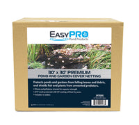 NP3030 3/4" / 30′ X 30′ Prepackaged Premium Pond Cover Netting, Includes 12 Stakes