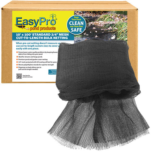 NR101 3/4" / 10′ X 100′ Boxed Premium Pond Cover Netting