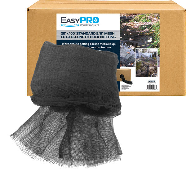 NR201F 3/8" Fine Mesh / 20′ X 100′ Premium Pond Cover Netting