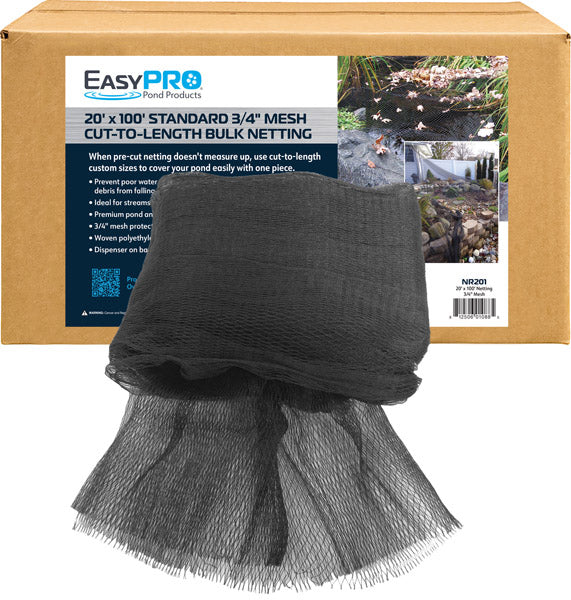 NR201 3/4" / 20′ X 100′ Boxed Premium Pond Cover Netting