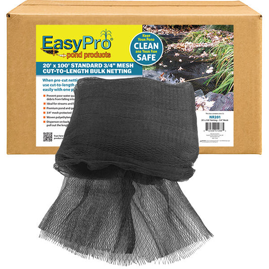 NR201 3/4" / 20′ X 100′ Boxed Premium Pond Cover Netting