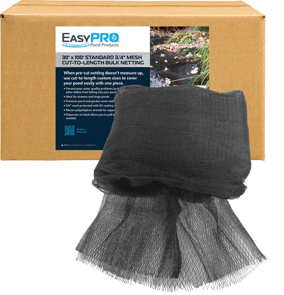 NR301 3/4" / 30′ X 100′ Boxed Premium Pond Cover Netting