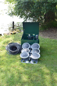 PA66D Sentinel Deluxe Aeration System for Ponds up to 2 Acres – Complete System Contains Stratus™ SRC 1/2hp Compressor with Sound Shield™, Deluxe 22" Cabinet, Three QS2 Diffusers and QuickSink Tubing