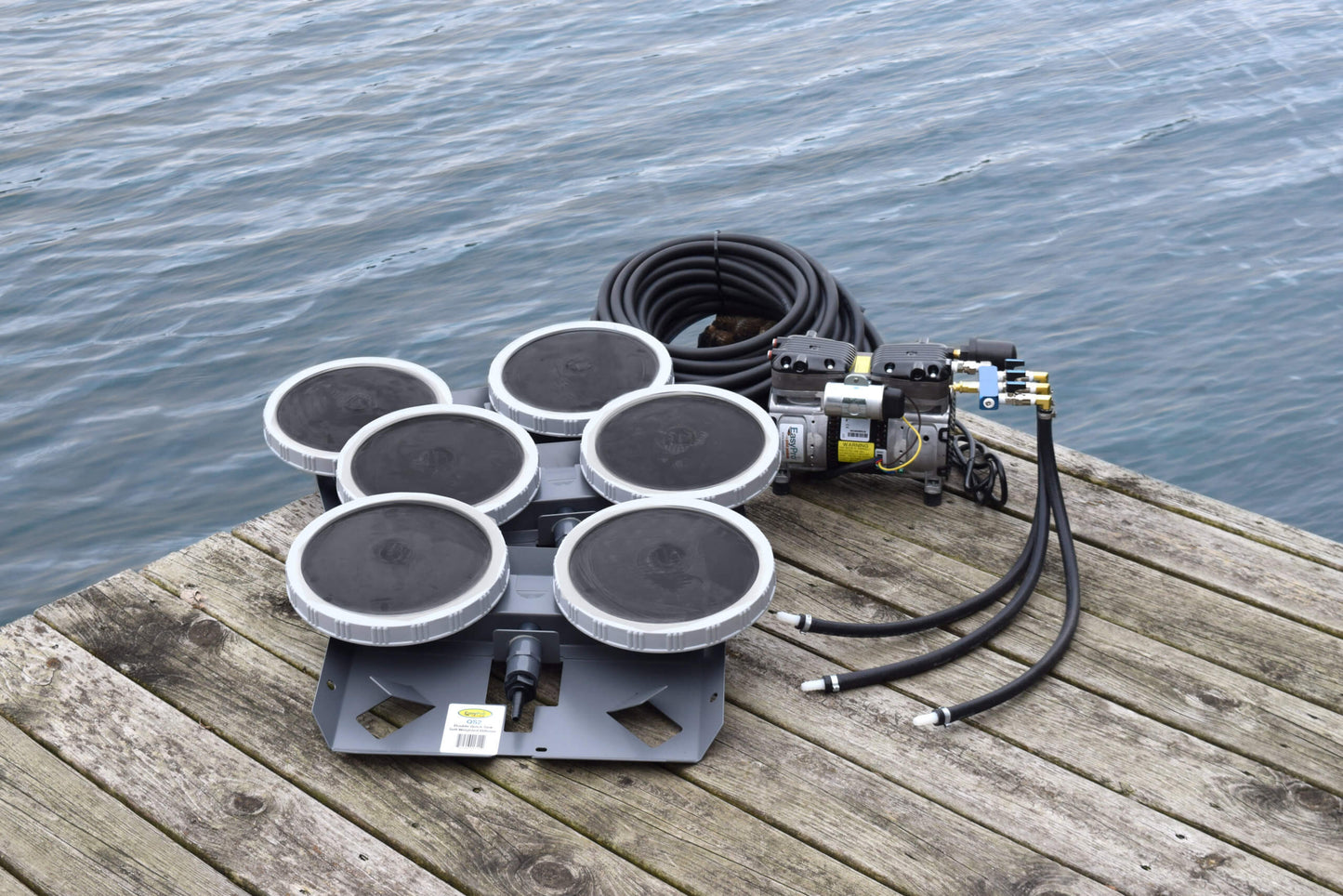PA66W Rocking Piston Pond Aeration System- 1/2 HP Kit with Quick Sink Tubing