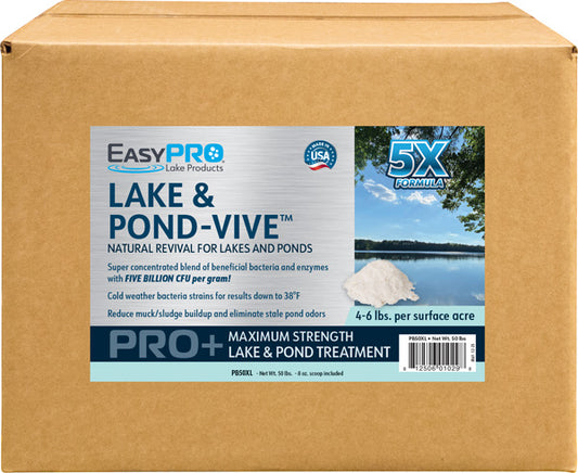 PB50XL Lake & Pond-Vive™ Bacteria – 50lb box – Bulk Loose Powder