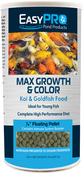 PG1 EasyPro Platinum Koi & Goldfish Food – Max Growth & Color – 20oz Canister