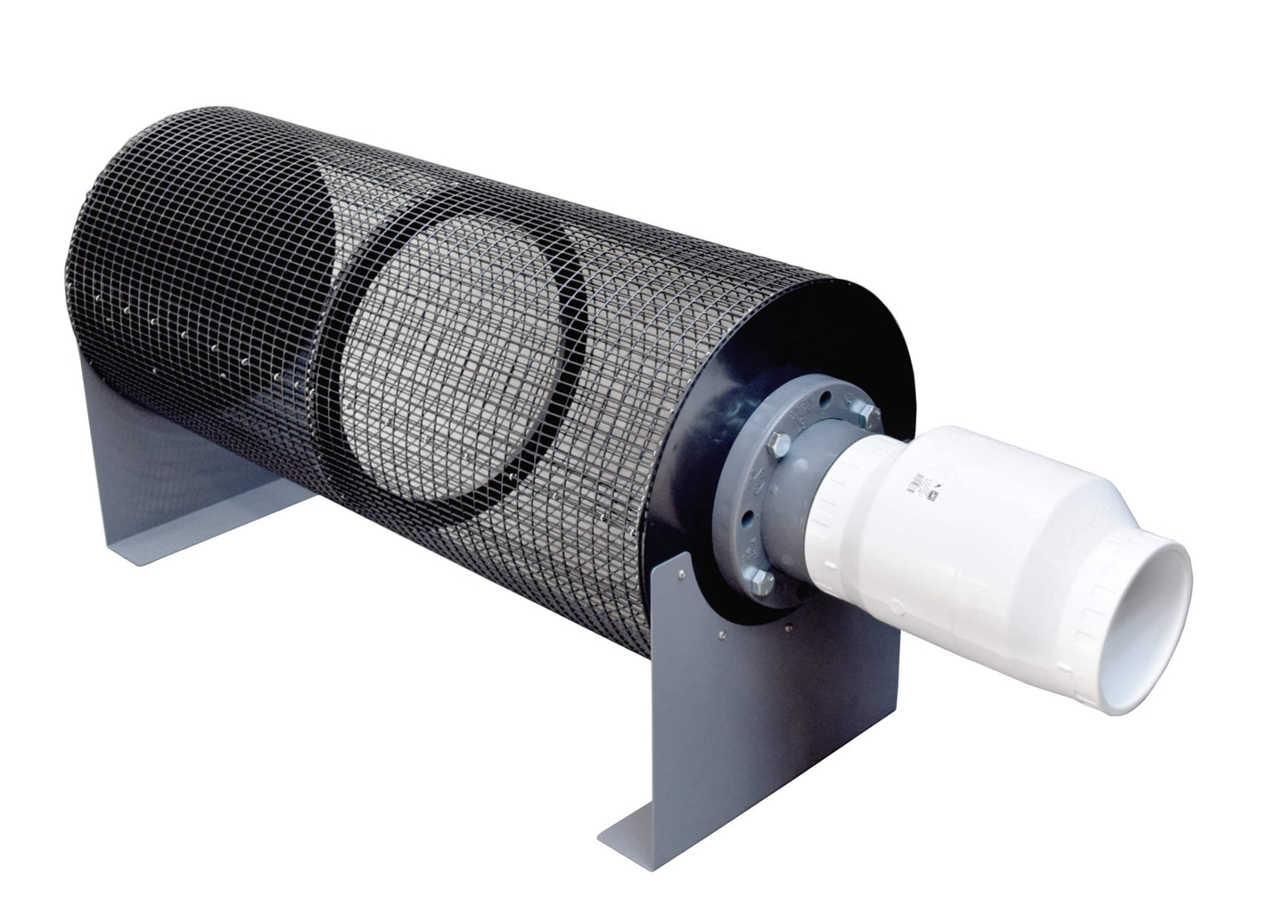 EasyPro PIF6 centrifugal pump intake filter with white pipe fitting on white background