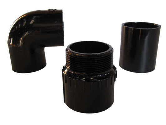 MAB15 Black PVC Fitting Male Adapter 1 1/2"