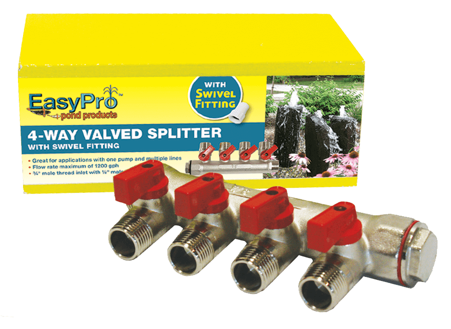 SS4 3/4" Statuary splitter 4-way – 1/2" mpt outlets