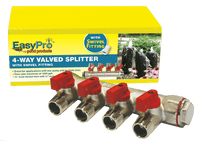 SS4 3/4" Statuary splitter 4-way – 1/2" mpt outlets