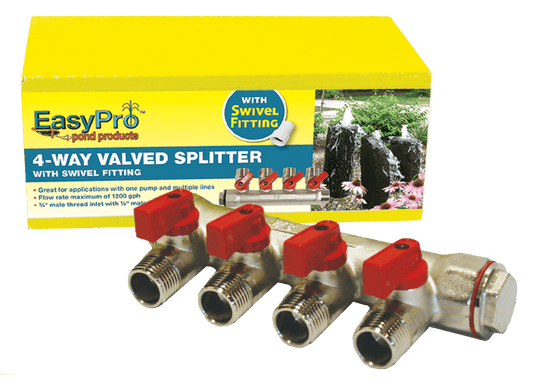 SS4 3/4" Statuary splitter 4-way – 1/2" mpt outlets