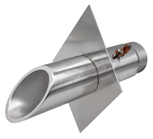 SWS2DN Vianti Falls™ Stainless 2" Round Scupper With Diamond Plate