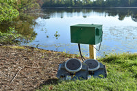 PA34-2DP Deluxe Aeration System for Ponds up to 1 Acre – System Contains Stratus™ SRC 1/4hp Compressor with Sound Shield™, Deluxe 18" Cabinet and Two QS1 Diffusers