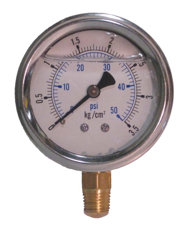 G50L 0-50 PSI liquid filled gauge 1/4" npt