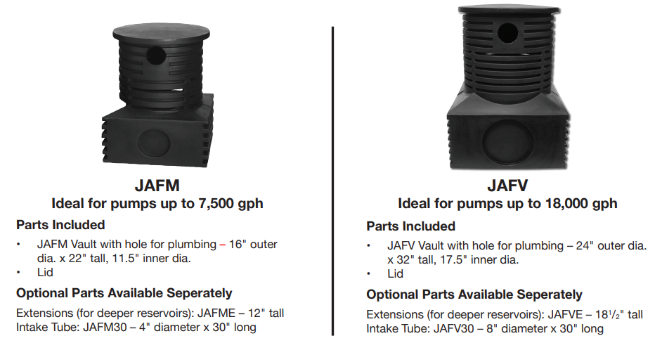 JAFM - JAFV Pump Vaults Contractor Pump Vault